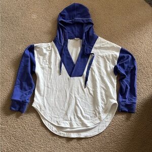 Anthropologie Pilcro Blue and White Women's Hoodie